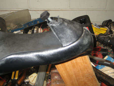 Hammer the new heel tip into the shoe